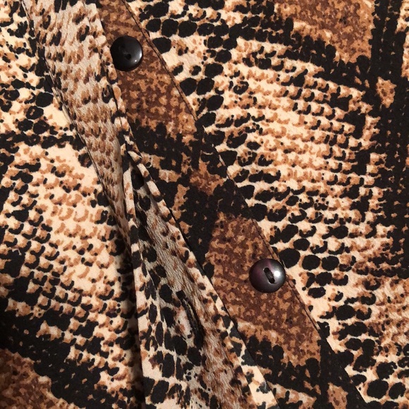 Noisy May - snakeskin print button up blouse - size Small - Picture 3 of 6